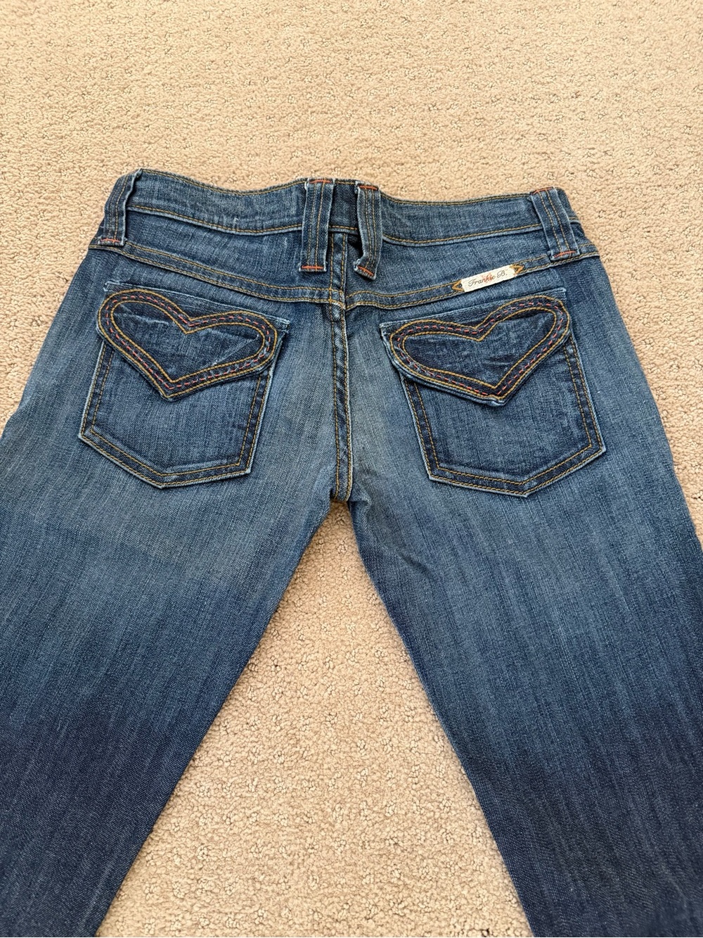Frankie B flap Heart Back Pocket Jeans